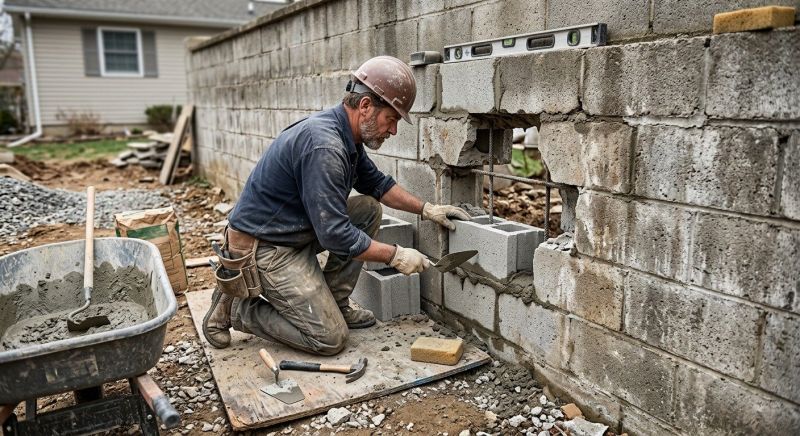 Block Wall Repair in Eleanor, WV
