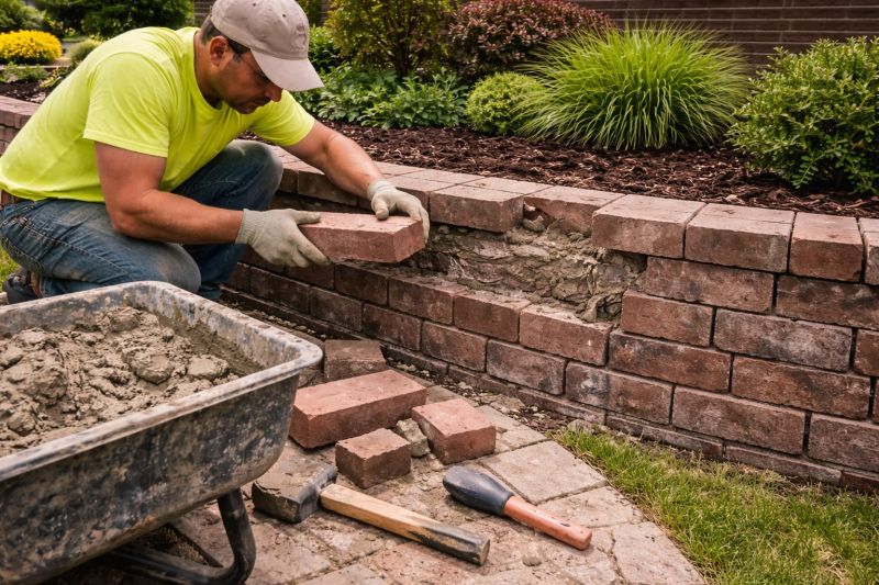Brick Retaining Wall Repair in Charleston, WV
