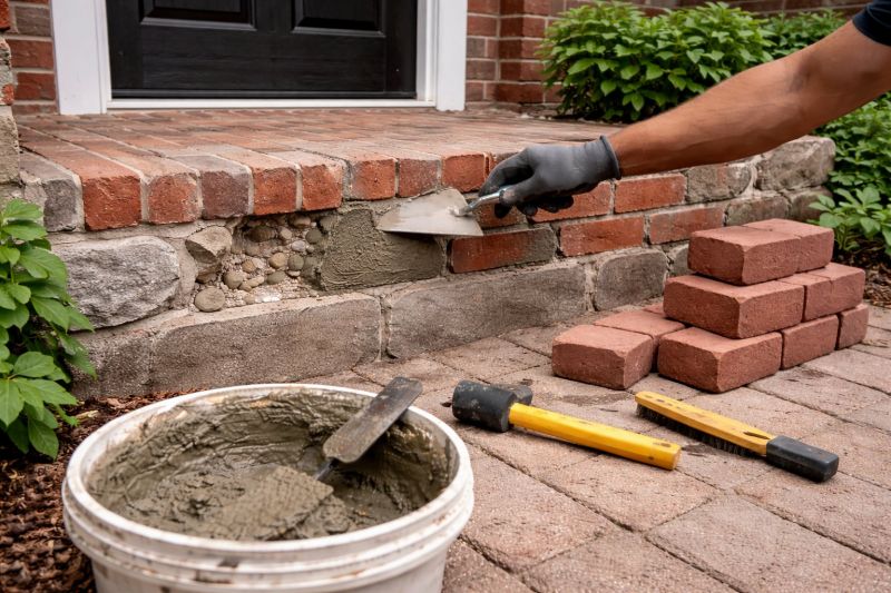 Entryway Brick Repair in Charleston, WV
