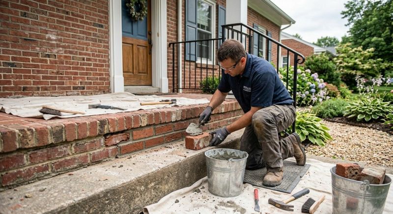 Porch Brick Repair in Charleston, WV