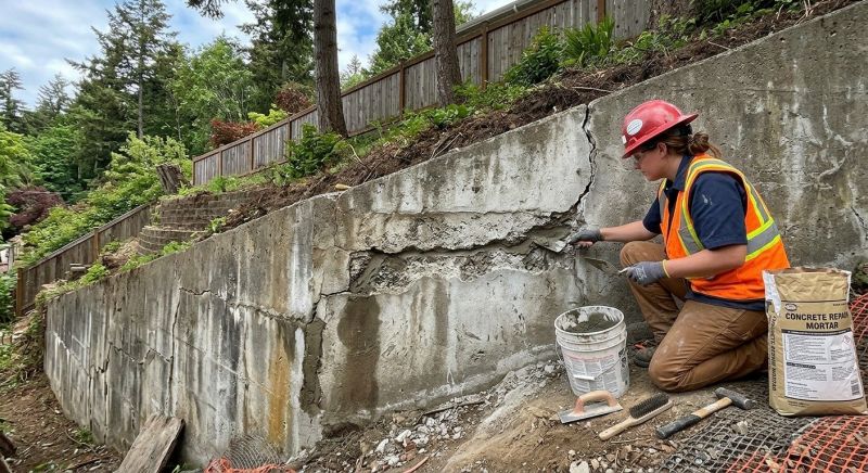 Retaining Wall Repair in Alum Creek, WV
