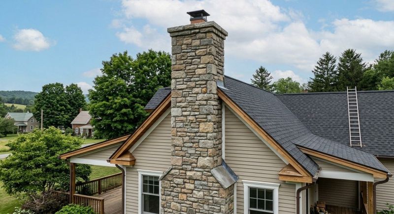 Stone Chimney Installation in Walton, WV