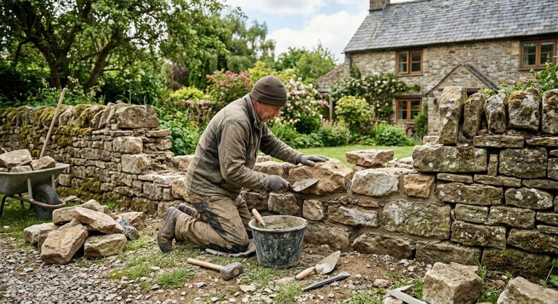 Stone Wall Repair in Alum Creek, WV