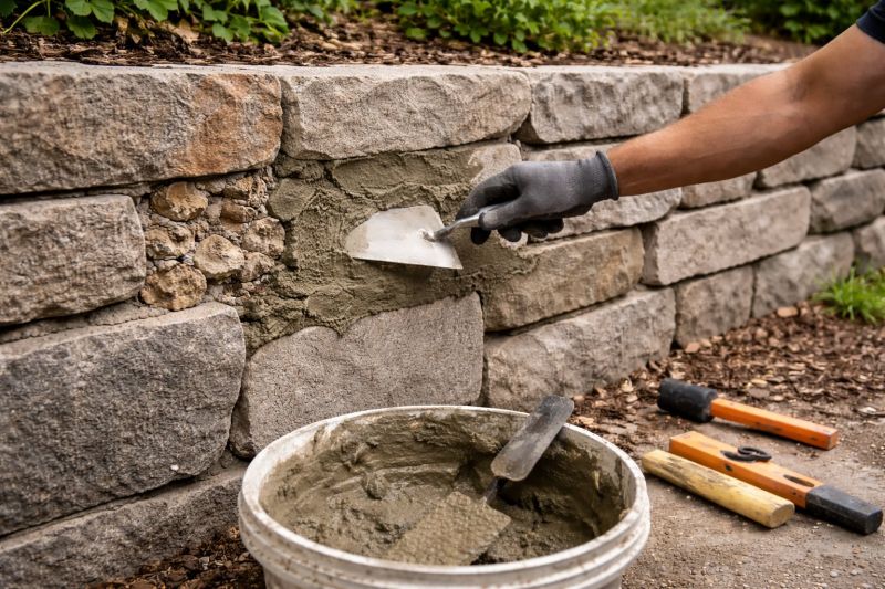 Stone Wall Repair in Eleanor, WV
